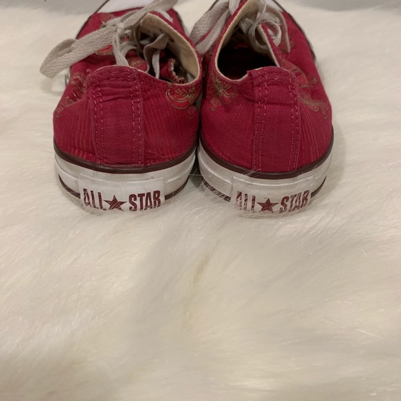 Converse All Star Low Tops Pink Floral Size 6 - Picture 5 of 7